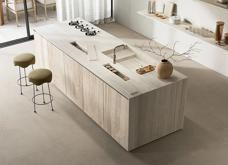 mesada de cocina piedra sinterizada ambiente - Descubrí la mesada perfecta para transformar tu cocina. ¿Cuál elegirías?